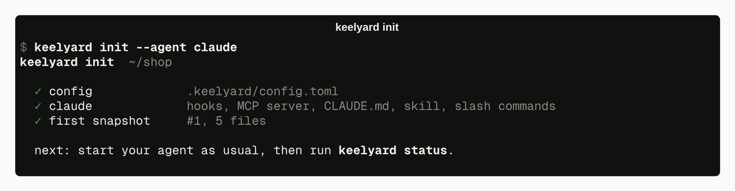 keelyard init