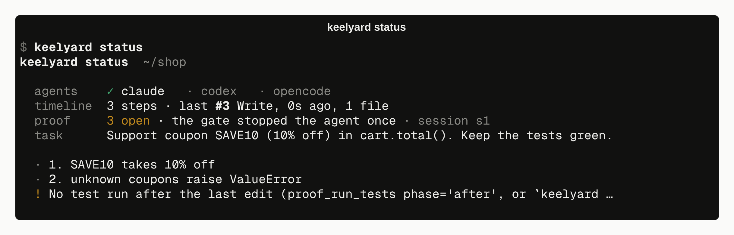 keelyard status